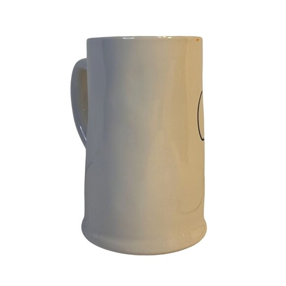 Rae Dunn Set-2 "CERVEZA" Ceramic White w/Yellow Inside Beer Steins 24oz Each - Picture 4 of 12